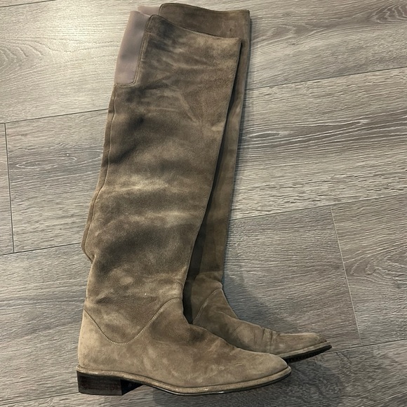 Stuart Weitzman OTK Suede Boots - Picture 1 of 5